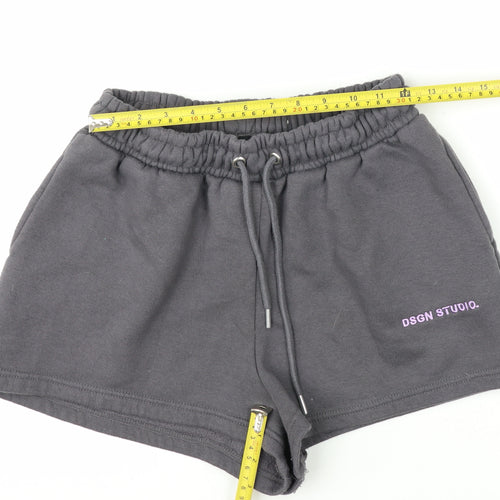 Boohoo Womens Black DSGN Studio Sweat Shorts Size M Cotton Blend