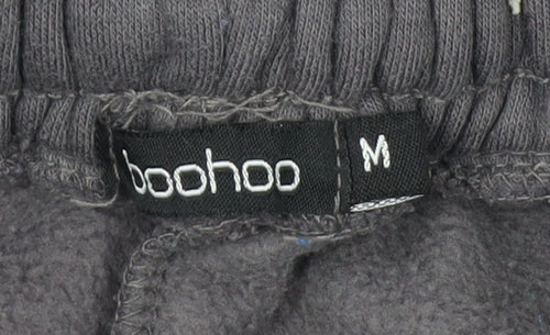 Boohoo Womens Black DSGN Studio Sweat Shorts Size M Cotton Blend