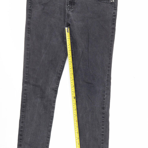 Denim Co Women Grey Skinny Jeans Size 14 Stretch Denim