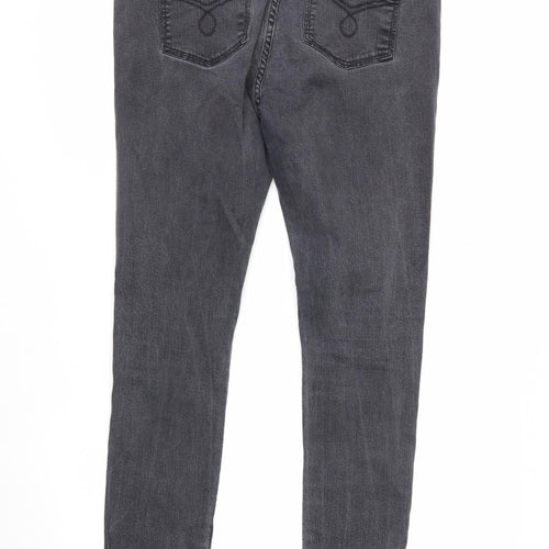 Denim Co Women Grey Skinny Jeans Size 14 Stretch Denim