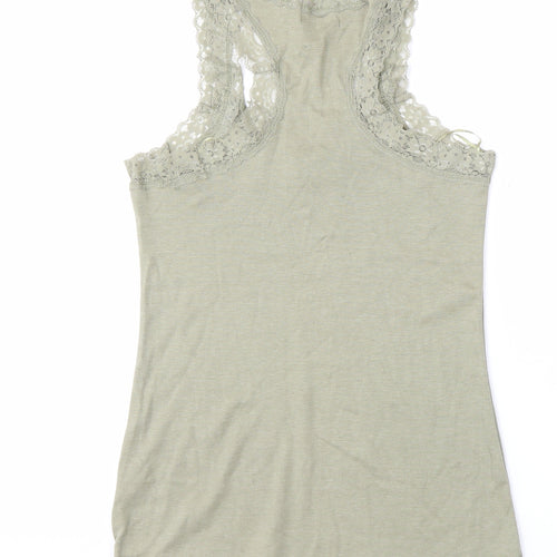 Lottie Women's Green Lace Trim Camisole Tank Top Size 8/10