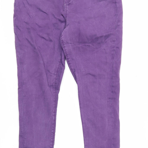 George Women's Purple Skinny Jeans Size 14 Short Stretch Denim