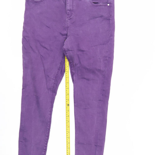George Women's Purple Skinny Jeans Size 14 Short Stretch Denim