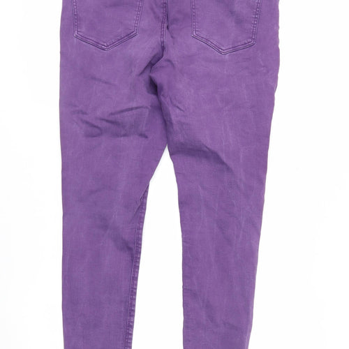 George Women's Purple Skinny Jeans Size 14 Short Stretch Denim
