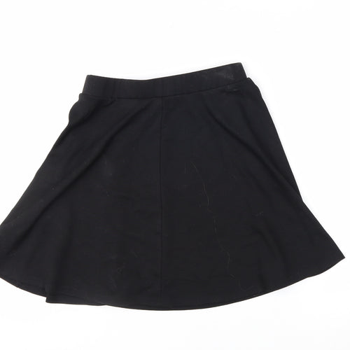 New Look Women Black A-Line Short Skirt Size 10 Polyester Blend