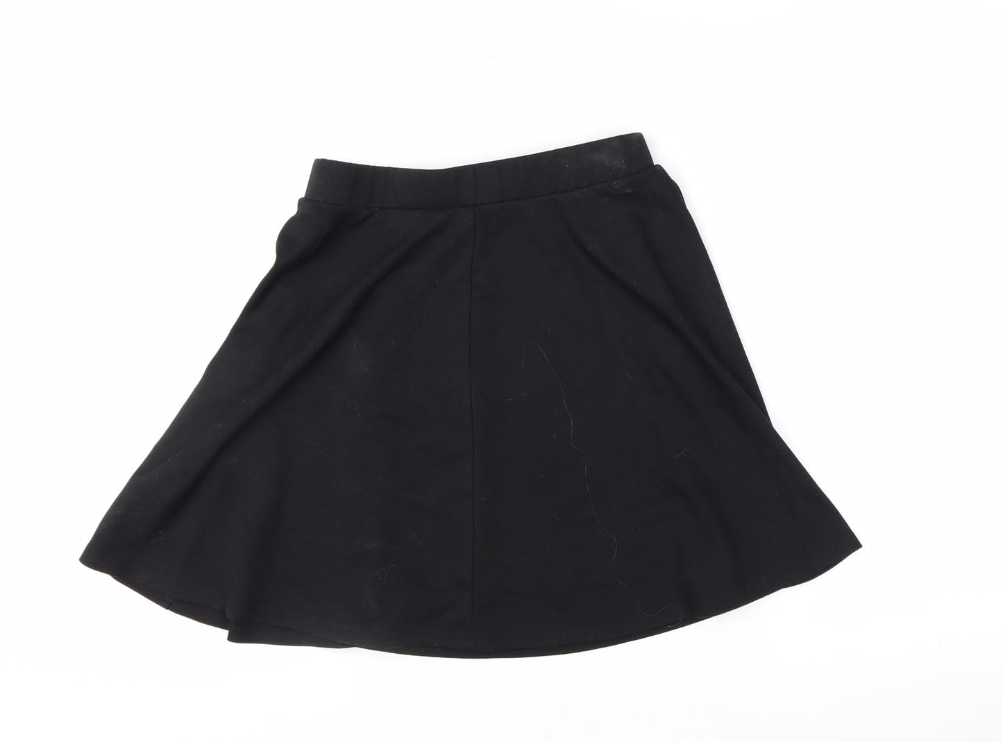 New Look Women Black A-Line Short Skirt Size 10 Polyester Blend