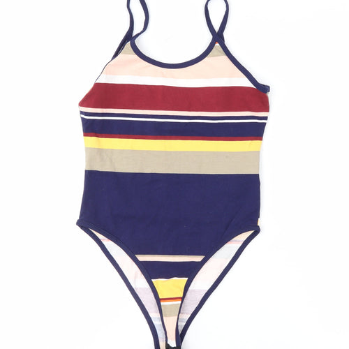 New Look Women’s Multicoloured Striped Camisole Bodysuit Size 8