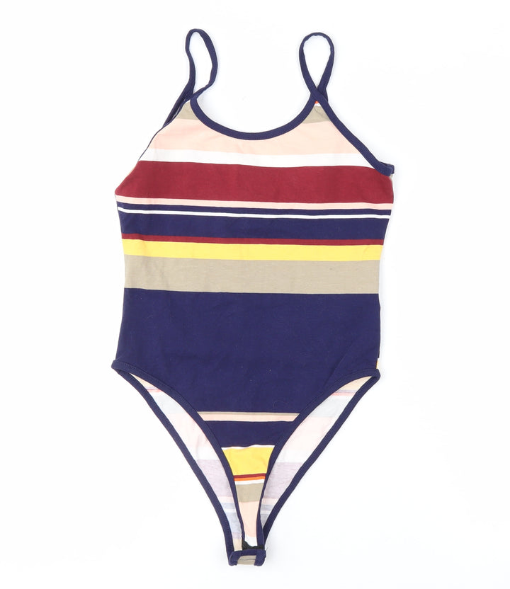New Look Women’s Multicoloured Striped Camisole Bodysuit Size 8