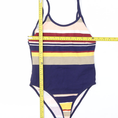 New Look Women’s Multicoloured Striped Camisole Bodysuit Size 8