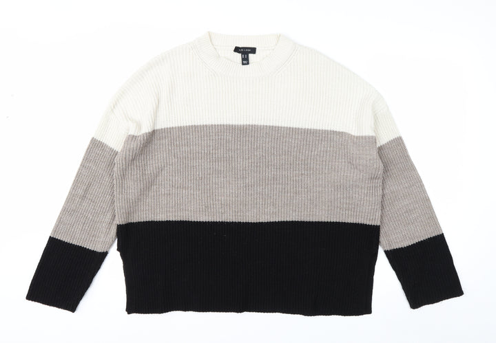 New Look Women’s Multicoloured Chunky Knit Pullover Jumper Size M