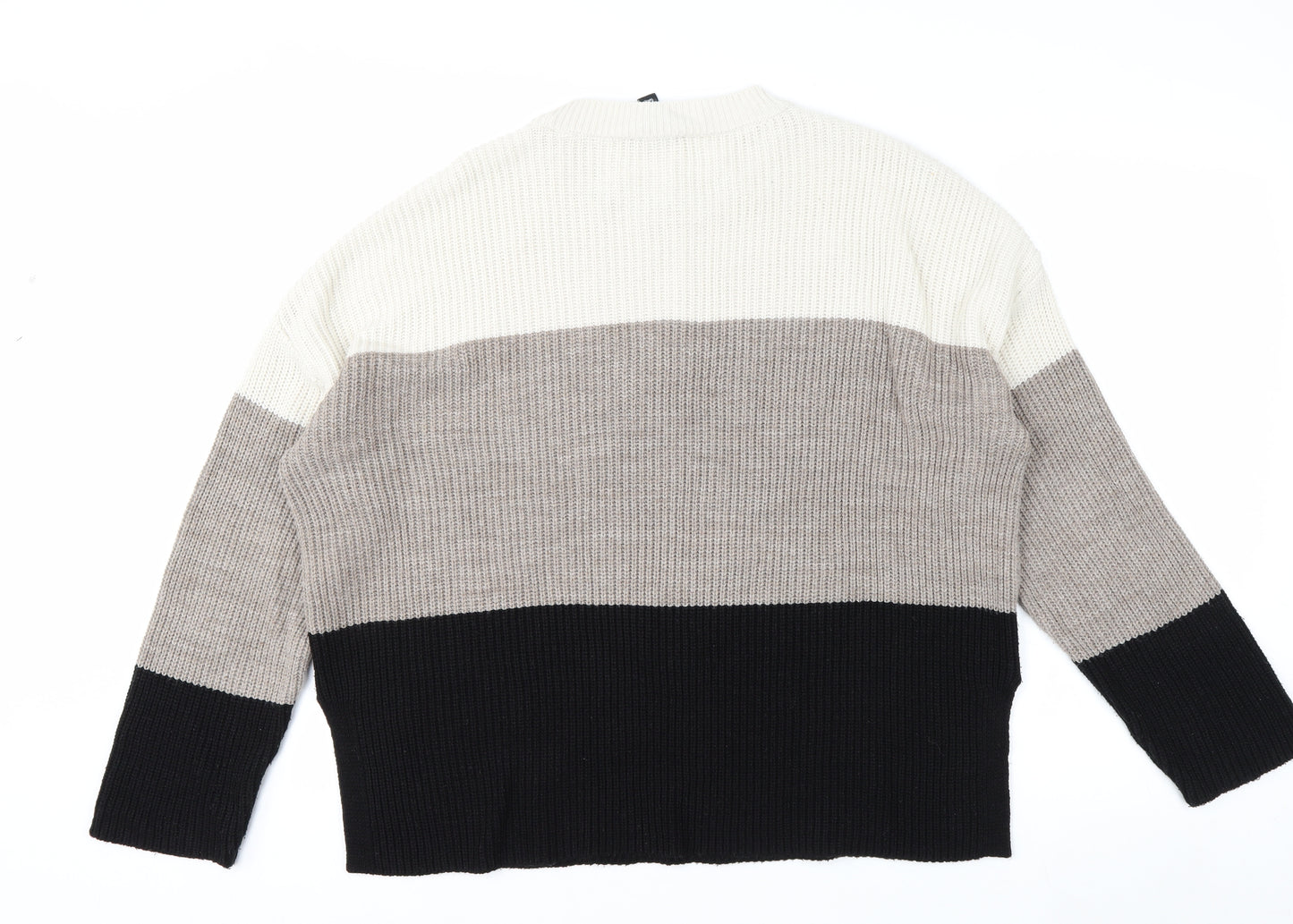 New Look Women’s Multicoloured Chunky Knit Pullover Jumper Size M