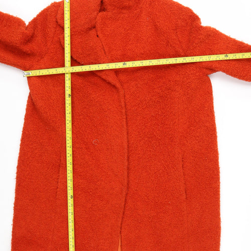 Marks and Spencer Women’s Orange Long Wool Blend Overcoat Size 16