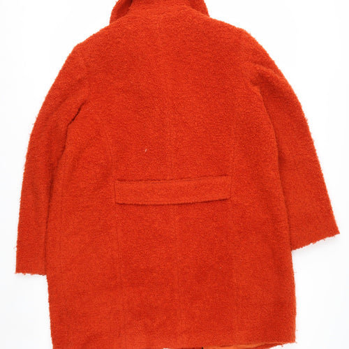 Marks and Spencer Women’s Orange Long Wool Blend Overcoat Size 16