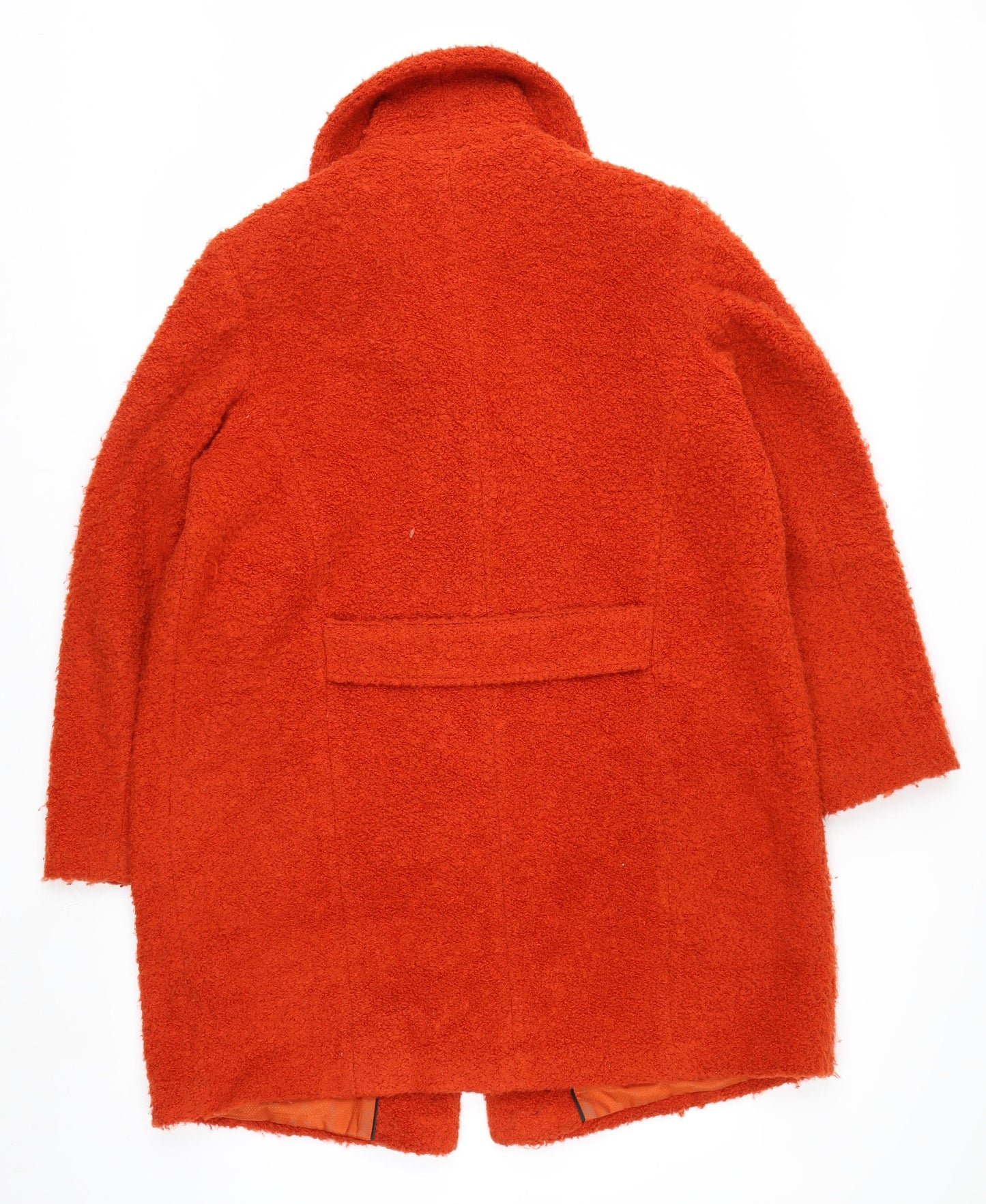 Marks and Spencer Women’s Orange Long Wool Blend Overcoat Size 16