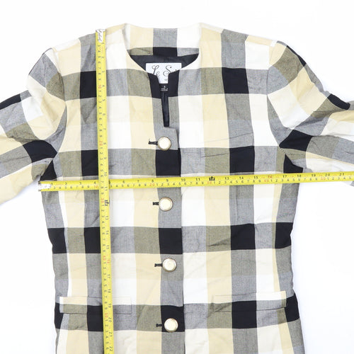 Le Suit Women’s Multicoloured Check Blazer Size 10 Regular Fit