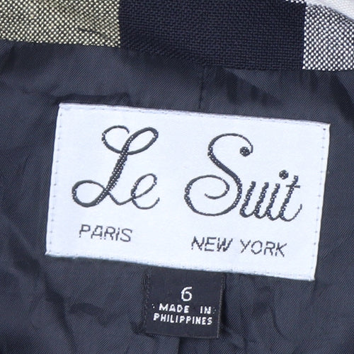 Le Suit Women’s Multicoloured Check Blazer Size 10 Regular Fit