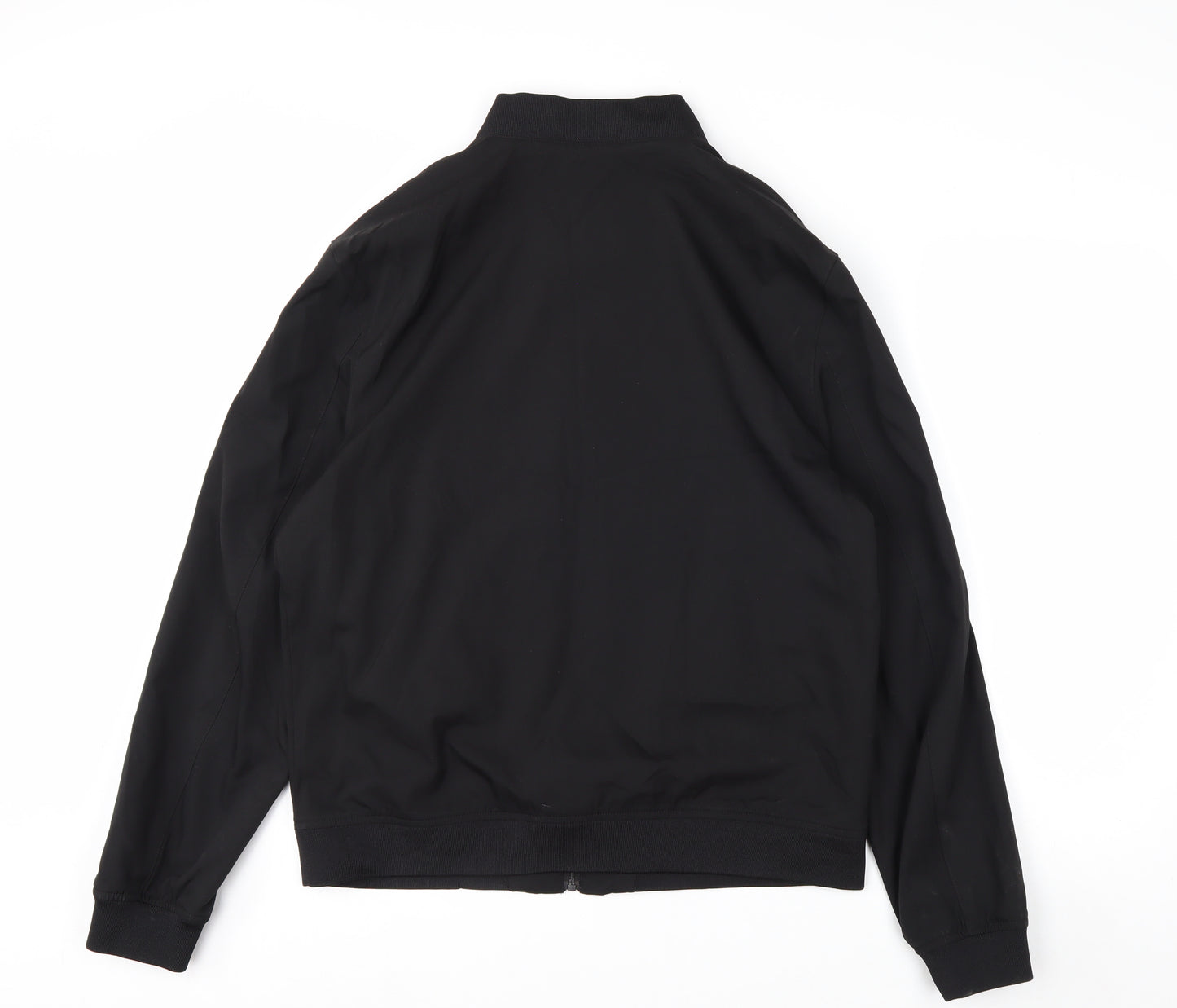 Marks and Spencer Men's Black Bomber Jacket M Lined Zip Casual Style