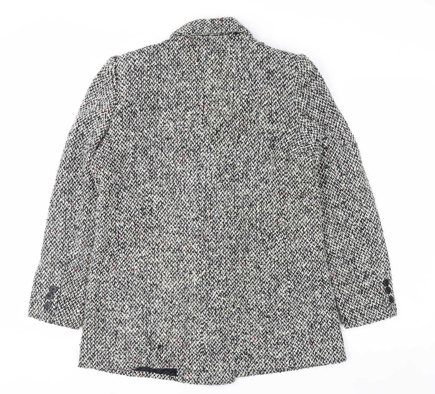 Christopher Women's Grey Tweed Wool Blend Blazer Jacket Size 7/8