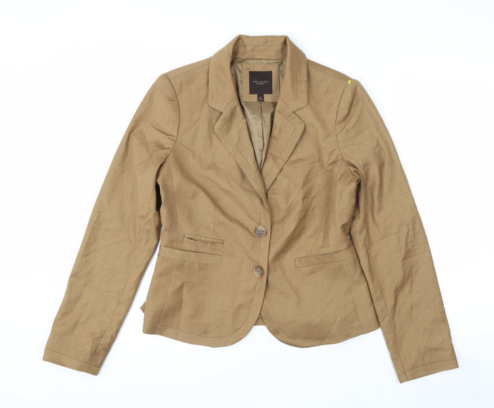 The Limited Collection Women Beige Single-Breasted Blazer Size 6