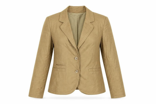 Front view of The Limited Collection Women Beige Single-Breasted Blazer, size 6