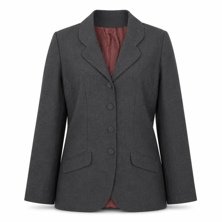 Monsoon Women Grey Wool Blend Suit Jacket UK 10 Classic Tailored Blazer