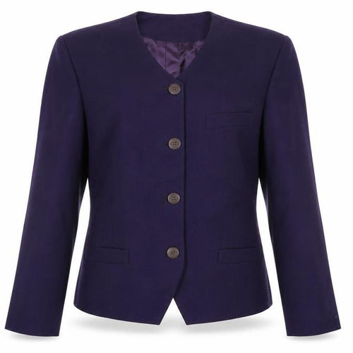 JH Collectibles Womens Purple Wool Suit Jacket Blazer Size 12