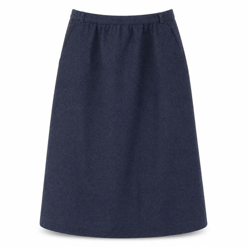 Anderson-Little Women's Blue Wool Blend A-Line Midi Skirt Size 12