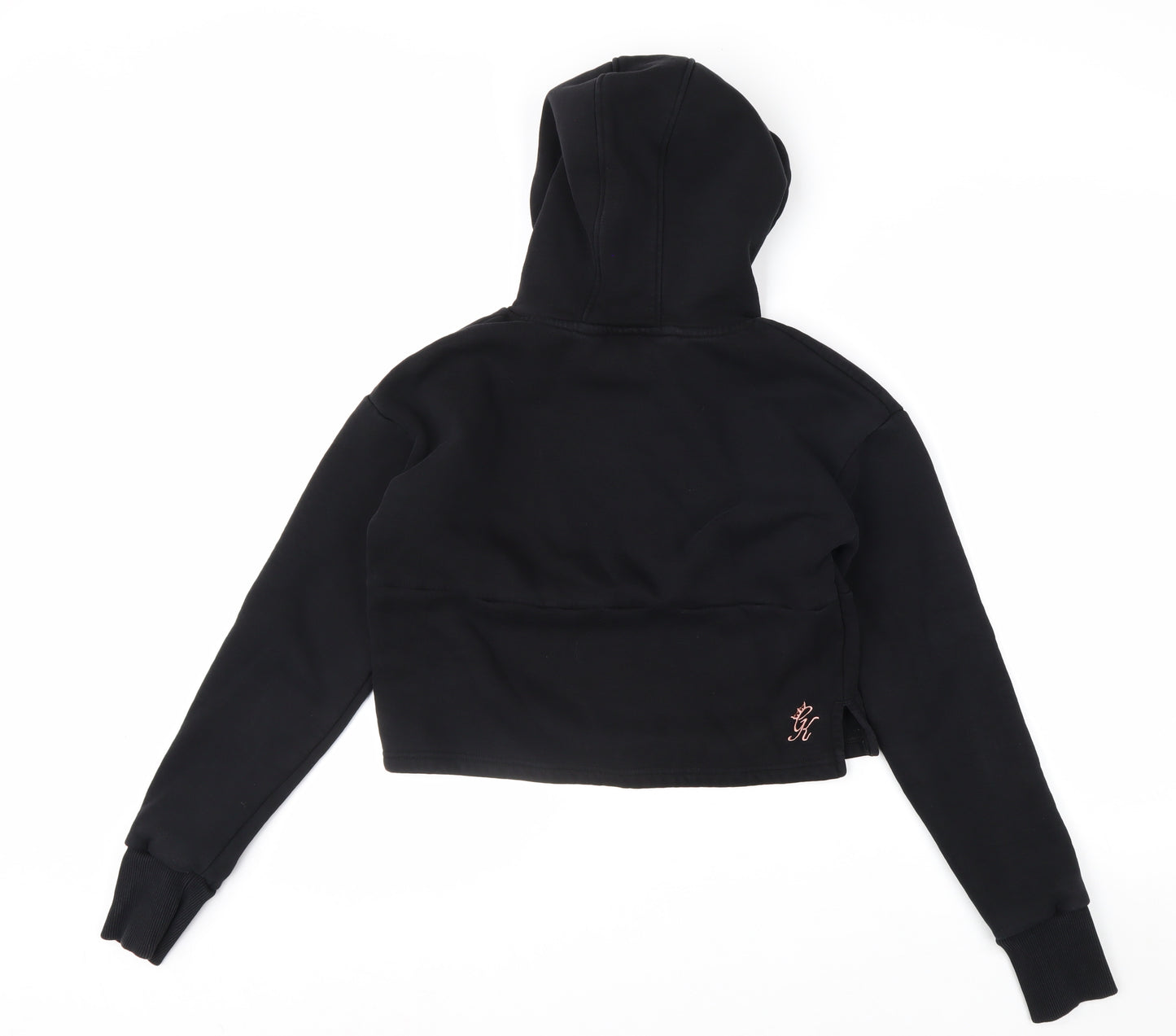 Gym King Womens Black Size 8 Cropped Pullover Hoodie