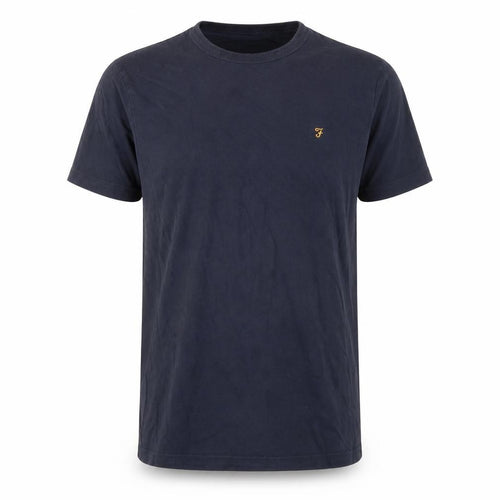 Farah Men's Blue M Crew Neck Organic Cotton T-Shirt