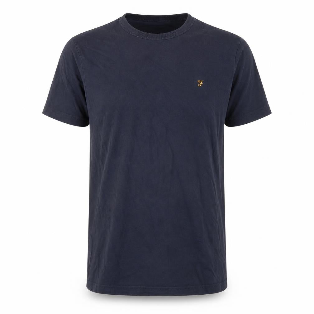 Farah Men's Blue M Crew Neck Organic Cotton T-Shirt