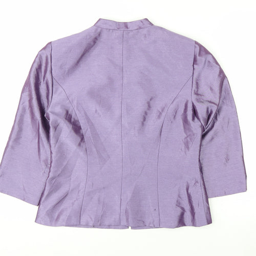 Jessica Howard Petite Purple Floral Embroidered Suit Jacket Size 6