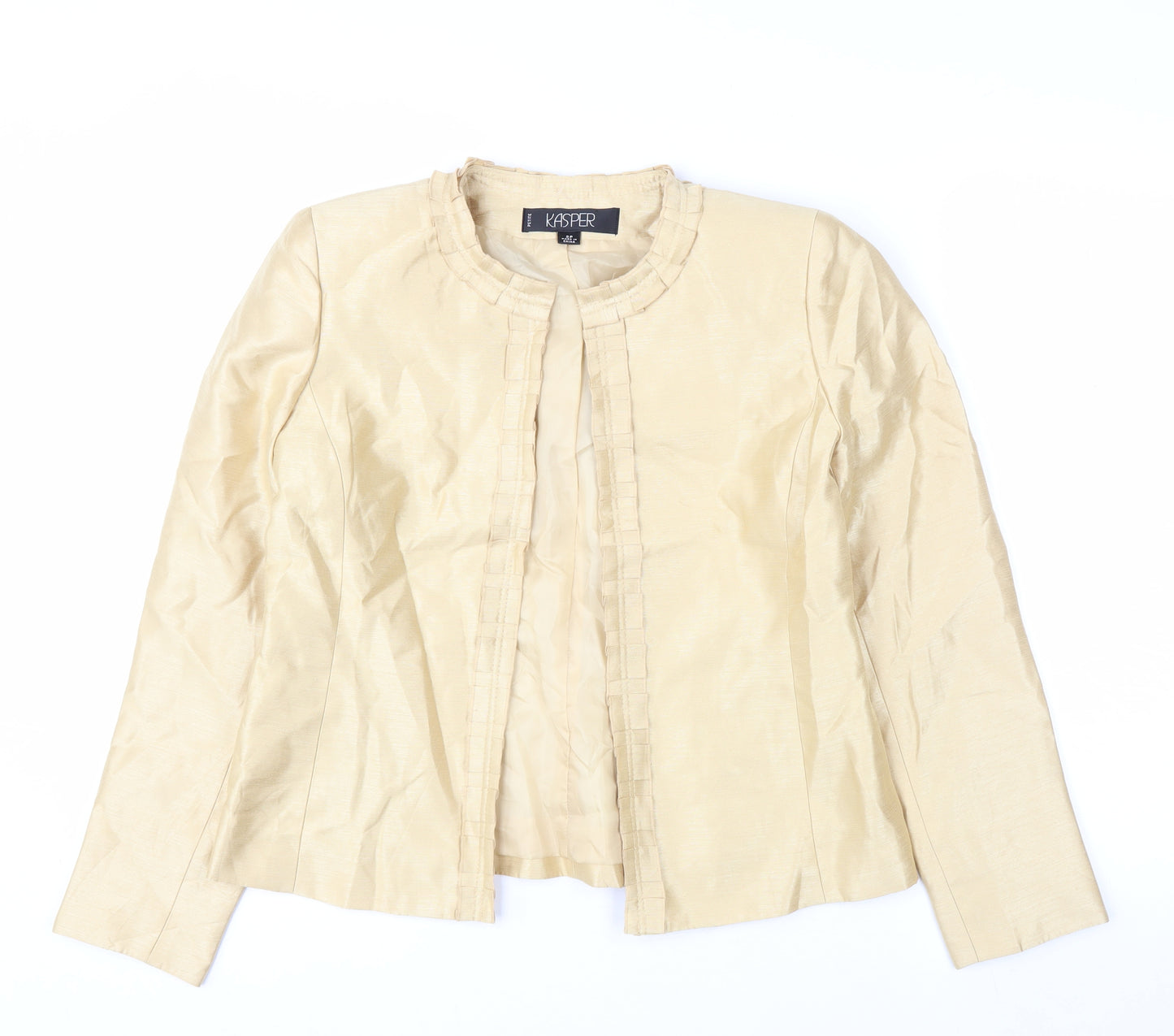Kasper Petite Beige Woven Suit Jacket Women's Size 2P
