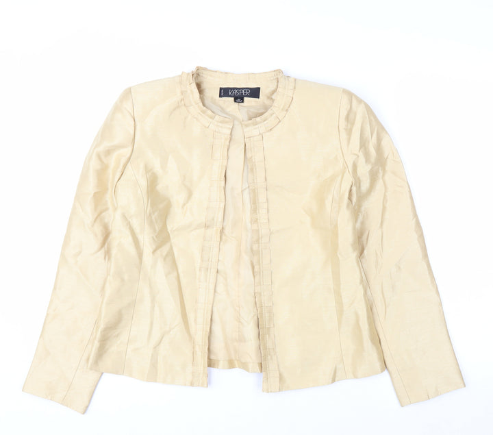Kasper Petite Beige Woven Suit Jacket Women's Size 2P