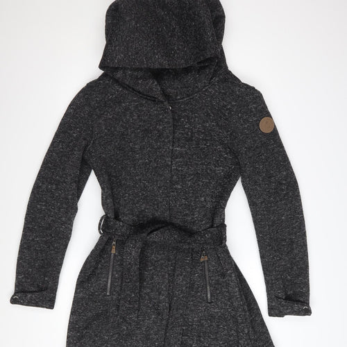 Killtec Women’s Grey Hooded Belted Parka Coat Size 14