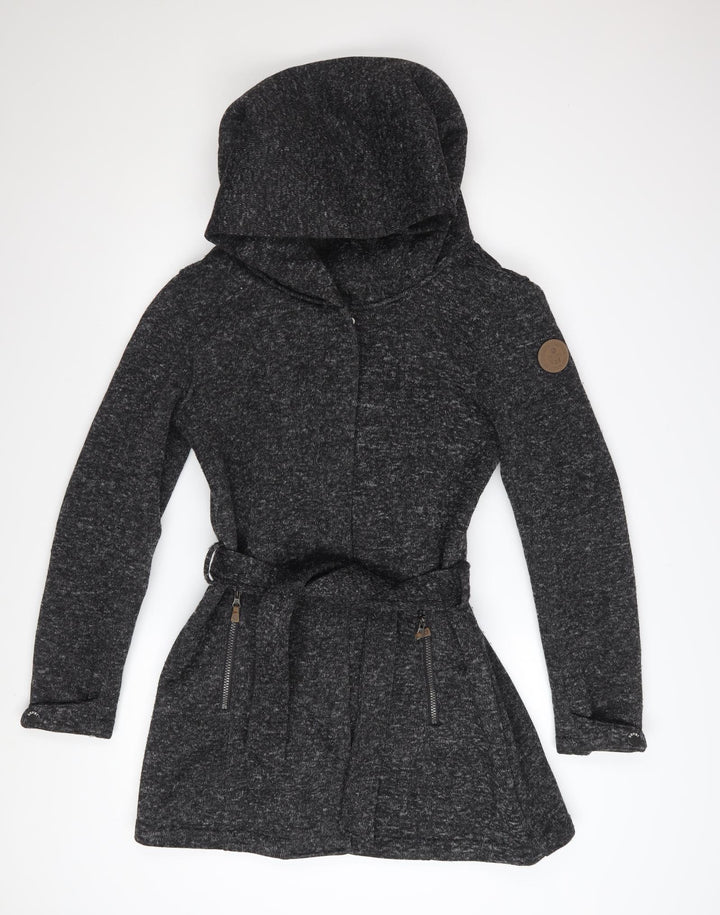 Killtec Women’s Grey Hooded Belted Parka Coat Size 14
