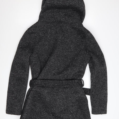 Killtec Women’s Grey Hooded Belted Parka Coat Size 14