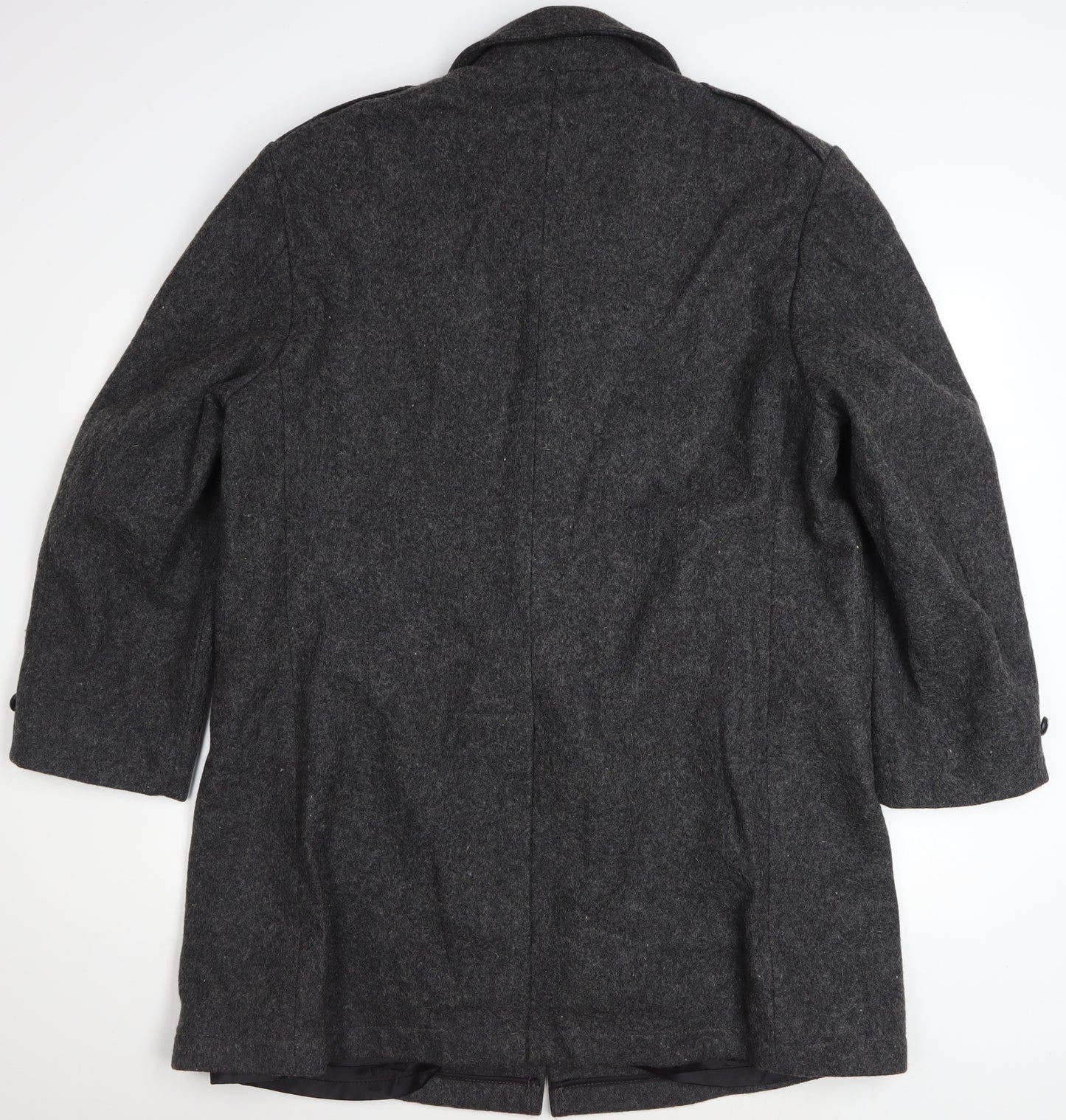 Casualcraft Men’s Grey Wool Overcoat 44R Classic Formal Jacket