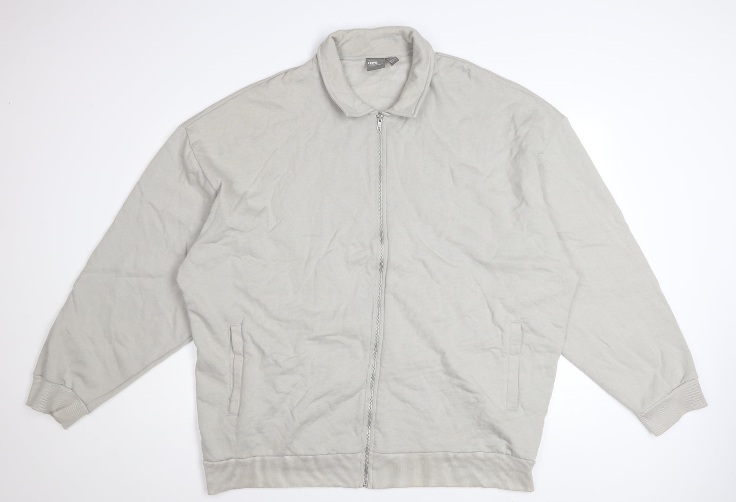 ASOS Men’s Grey 3XL Cotton Full Zip Basic Jacket