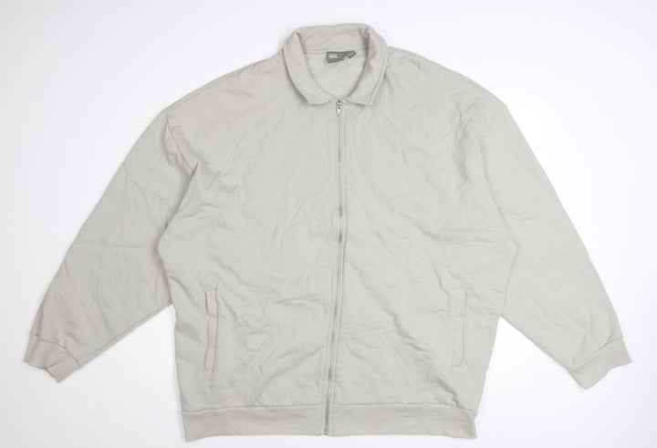 ASOS Men’s Grey 3XL Cotton Full Zip Basic Jacket