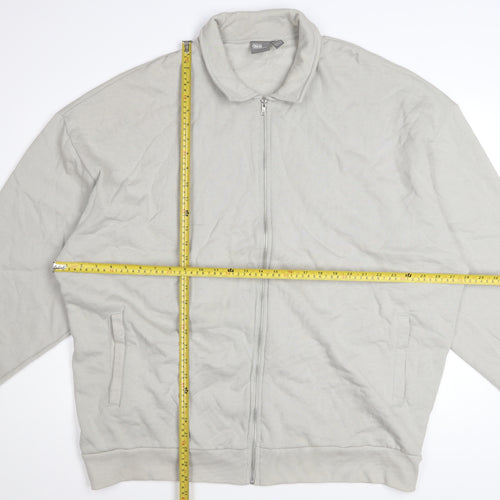 ASOS Men’s Grey 3XL Cotton Full Zip Basic Jacket
