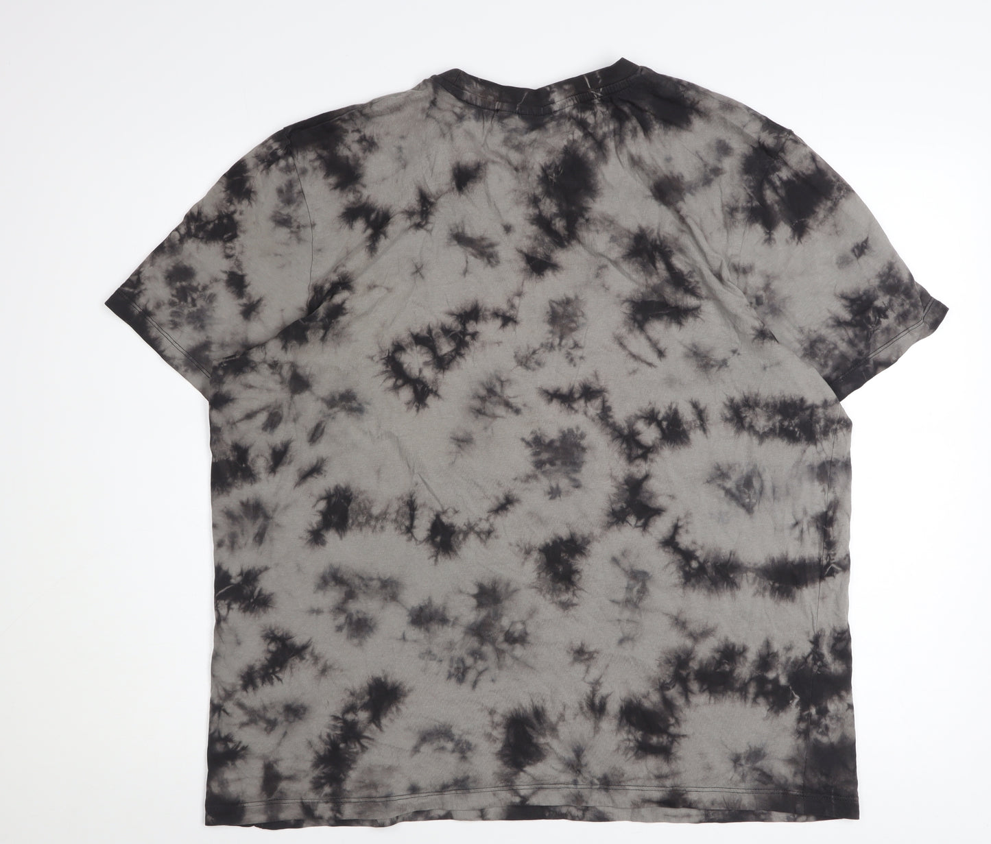 MTV Women's Grey Tie-Dye Music T-Shirt L Retro Cotton Short Sleeve