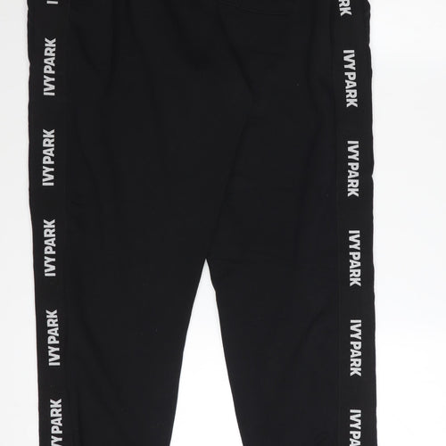 Ivy Park Women's Black XL Jogger Sweatpants Cotton Blend