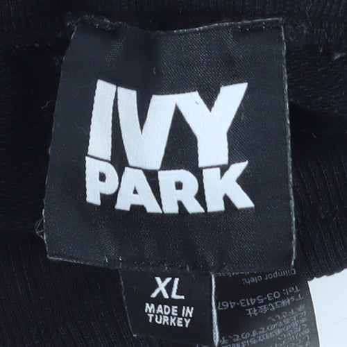 Ivy Park Women's Black XL Jogger Sweatpants Cotton Blend