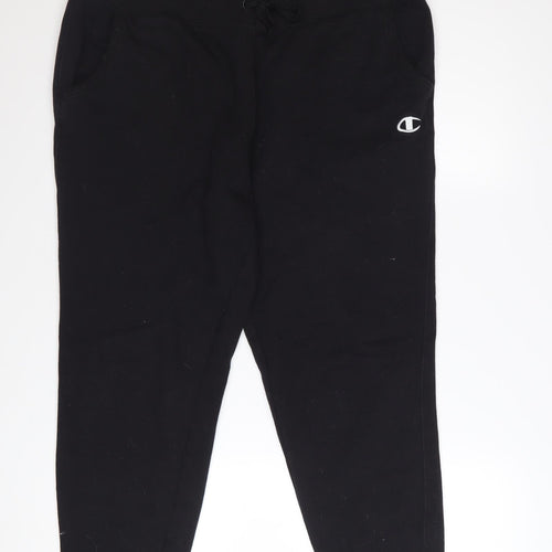Champion Men's Black Jogger Sweatpants L Cotton Blend