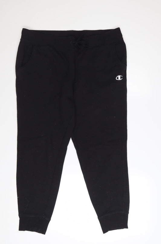 Champion Men's Black Jogger Sweatpants L Cotton Blend