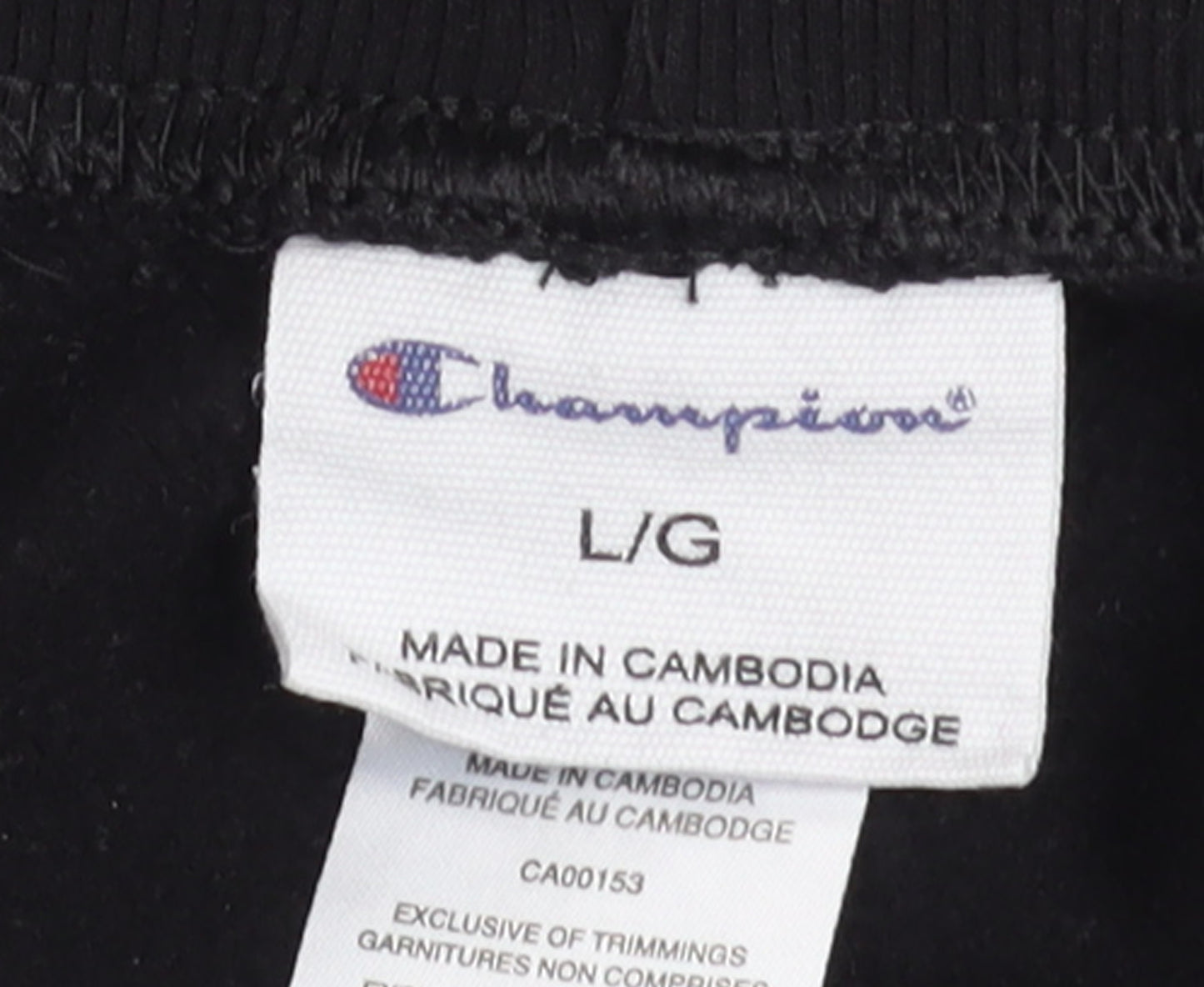 Champion Men's Black Jogger Sweatpants L Cotton Blend