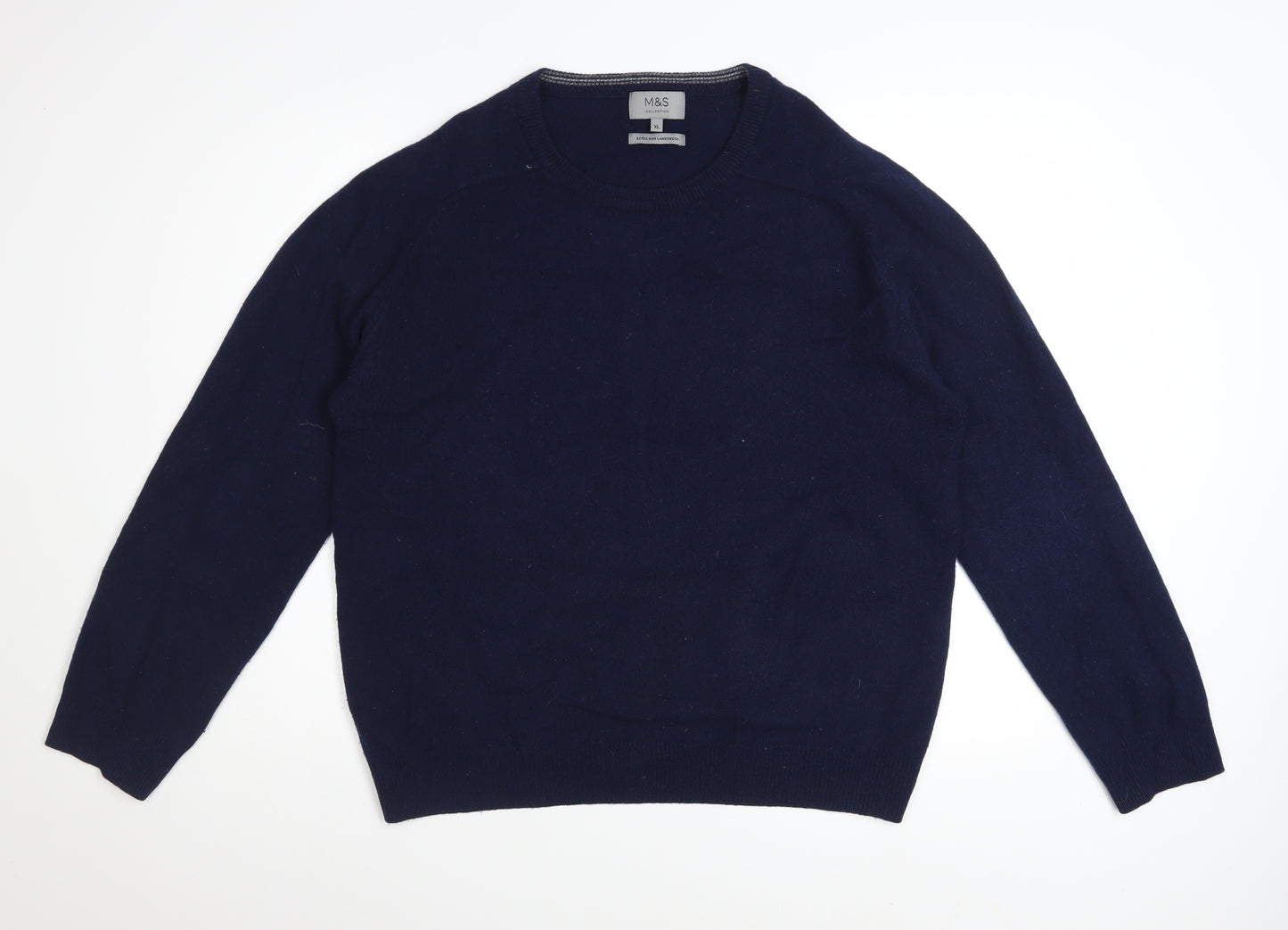 Marks and Spencer Men’s Blue Extra Fine Lambswool Jumper XL