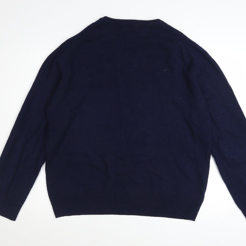 Marks and Spencer Men’s Blue Extra Fine Lambswool Jumper XL