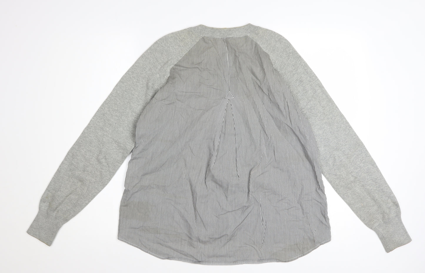 Whistles Women’s Grey Cotton Rabbit Patch Pullover Jumper UK 8
