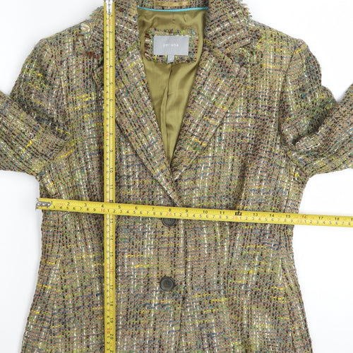Marks and Spencer Per Una Women's Multicoloured Tweed Blazer Size 8
